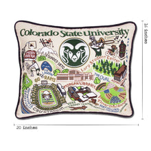Load image into Gallery viewer, Colorado State University Collegiate Embroidered Pillow by CatStudio