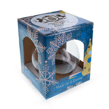 Load image into Gallery viewer, White Jewels on Silver Glass Ball Christmas Ornament 4 Inches