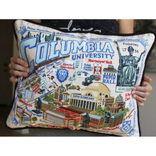 Load image into Gallery viewer, Columbia University Collegiate Embroidered Pillow by CatStudio
