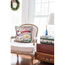 Load image into Gallery viewer, Columbus Hand-Embroidered Pillow