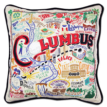 Load image into Gallery viewer, Columbus Hand-Embroidered Pillow