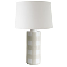 Load image into Gallery viewer, Beige Gingham Column Lamp