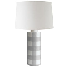 Load image into Gallery viewer, Graphite Gray Gingham Column Lamp