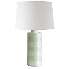 Load image into Gallery viewer, Sea Glass Gingham Column Lamp