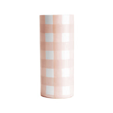 Load image into Gallery viewer, Gingham Column Vase