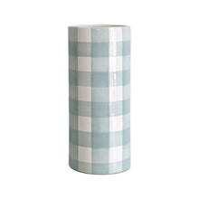 Load image into Gallery viewer, Gingham Column Vase
