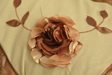 Load image into Gallery viewer, DaDa Bedding Diamond of Night Brown Beige Floral Stars Ruffles Comforter Set (BM915L)