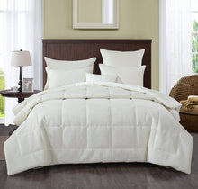 Load image into Gallery viewer, DaDa Bedding Dreamy Soft Velvet Ivory White Plush Velour Tufted Quilted Comforter Set (JHW861)