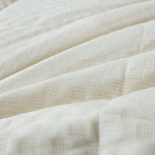 Load image into Gallery viewer, DaDa Bedding Dreamy Soft Velvet Ivory White Plush Velour Tufted Quilted Comforter Set (JHW861)