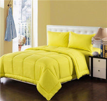 Load image into Gallery viewer, Tache Cotton Baffle Box Stitched Sunny Yellow Comforter Set