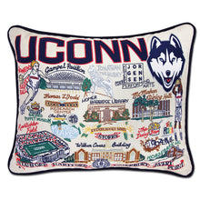 Load image into Gallery viewer, Connecticut, University of Collegiate Embroidered Pillow by CatStudio