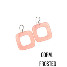 Load image into Gallery viewer, Deco Square Donut Drop Earrings