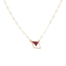 Load image into Gallery viewer, Corundum and Bronze Triangle Necklace