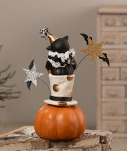 Load image into Gallery viewer, Top Hat Jack with Cat | Halloween Decor | Bethany Lowe