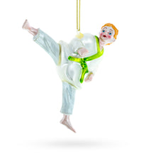 Load image into Gallery viewer, Judo Martial Arts Glass Christmas Ornament
