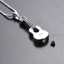 Load image into Gallery viewer, Acoustic Guitar Cremation Urn Necklace
