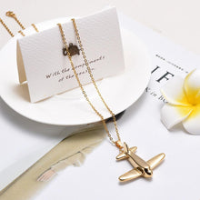 Load image into Gallery viewer, Airplane Shaped Cremation Urn Necklace