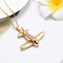 Load image into Gallery viewer, Airplane Shaped Cremation Urn Necklace