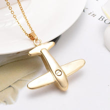 Load image into Gallery viewer, Airplane Shaped Cremation Urn Necklace
