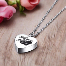 Load image into Gallery viewer, &quot;Always In My Heart&quot; Silver Heart Urn Necklace