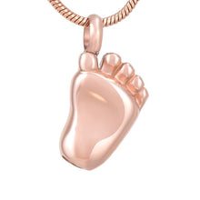 Load image into Gallery viewer, Baby Foot Cremation Urn Necklace