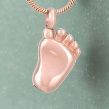 Load image into Gallery viewer, Baby Foot Cremation Urn Necklace