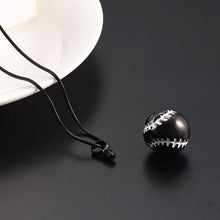 Load image into Gallery viewer, Baseball Shaped Cremation Urn Necklace