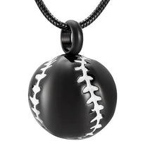 Load image into Gallery viewer, Baseball Shaped Cremation Urn Necklace