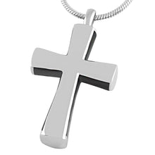 Load image into Gallery viewer, Black Cross With Gemstone Cremation Urn Necklace