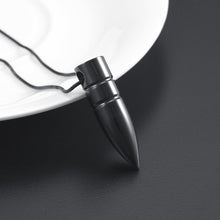 Load image into Gallery viewer, Bullet Shaped Cremation Urn Necklace