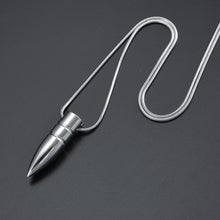 Load image into Gallery viewer, Bullet Shaped Cremation Urn Necklace