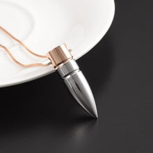 Load image into Gallery viewer, Bullet Shaped Cremation Urn Necklace