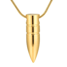 Load image into Gallery viewer, Bullet Shaped Cremation Urn Necklace
