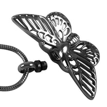 Load image into Gallery viewer, Butterfly Shaped Cremation Urn Necklace