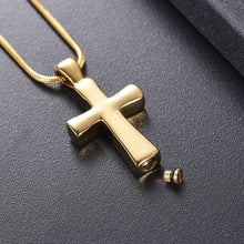 Load image into Gallery viewer, Classic Cross Cremation Urn Necklace