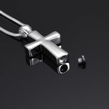 Load image into Gallery viewer, Classic Cross Cremation Urn Necklace