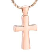 Load image into Gallery viewer, Classic Cross Cremation Urn Necklace