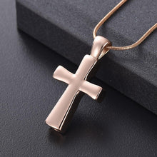 Load image into Gallery viewer, Classic Cross Cremation Urn Necklace