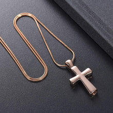 Load image into Gallery viewer, Classic Cross Cremation Urn Necklace
