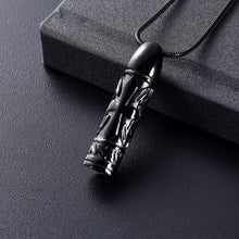 Load image into Gallery viewer, Cross Cylinder Cremation Urn Necklace