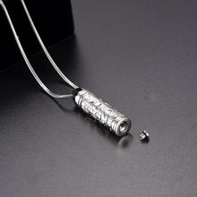 Load image into Gallery viewer, Cross Cylinder Cremation Urn Necklace