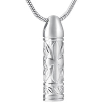 Load image into Gallery viewer, Cross Cylinder Cremation Urn Necklace