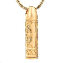 Load image into Gallery viewer, Cross Cylinder Cremation Urn Necklace