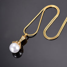 Load image into Gallery viewer, Crystal Flower &amp; Pearl Cremation Urn Necklace With Rhinestones