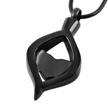 Load image into Gallery viewer, Crystal Teardrop With Heart Cremation Urn Necklace With Rhinestones