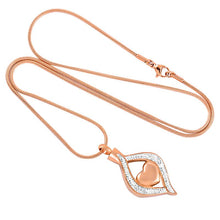 Load image into Gallery viewer, Crystal Teardrop With Heart Cremation Urn Necklace With Rhinestones