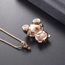 Load image into Gallery viewer, Cute Teddy Bear With Heart Cremation Urn Necklace