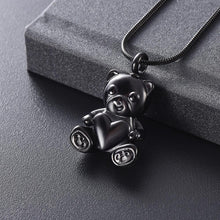 Load image into Gallery viewer, Cute Teddy Bear With Heart Cremation Urn Necklace