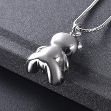Load image into Gallery viewer, Cute Teddy Bear With Heart Cremation Urn Necklace