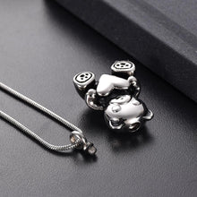 Load image into Gallery viewer, Cute Teddy Bear With Heart Cremation Urn Necklace